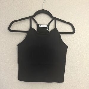 Women’s athletic tank top, black size medium.